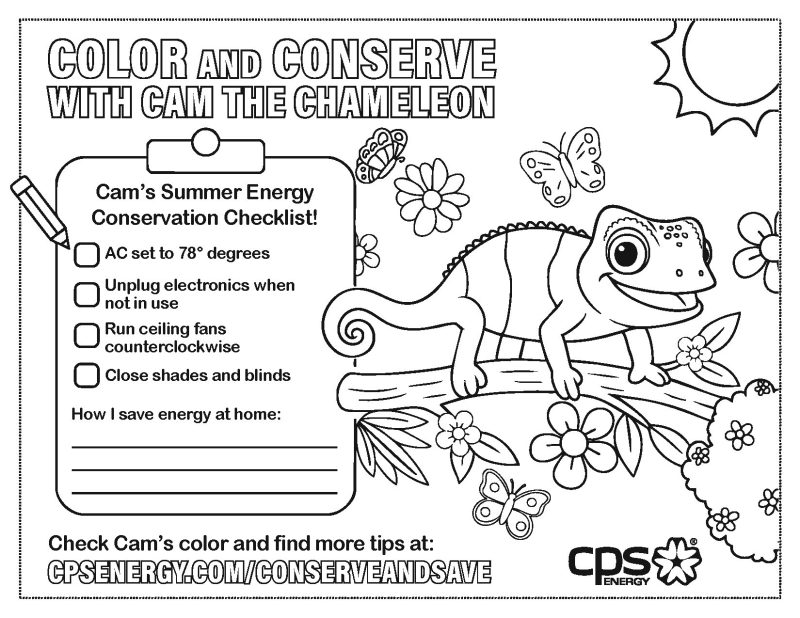 Cam 8 5x11 coloring sheet English 82125